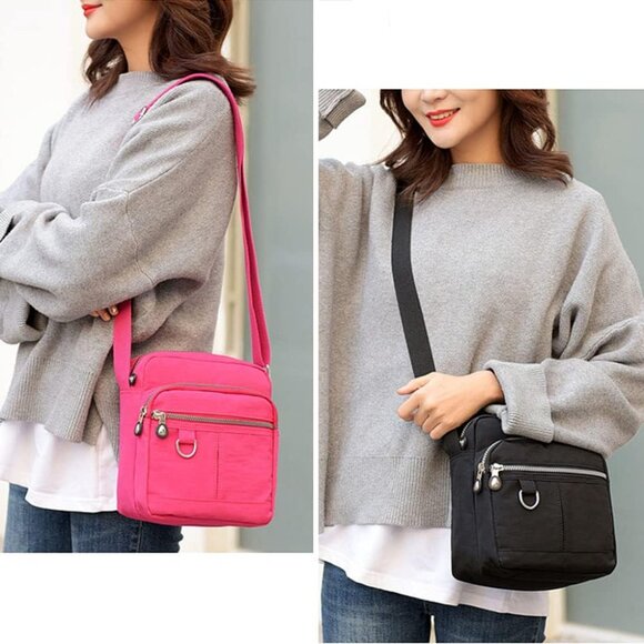 Crossbody Bag Purse For Women Nylon Waterproof Shoulder Handbags Casual Travel M - Picture 6 of 7